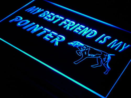 Best Friend Pointer Dog Pet Shop Neon Light Sign